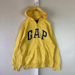 ギャップ　アーチビッグ刺繍ロゴ　フルジップパーカー　ジップアップ