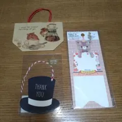 メッセージカード　スタンドメモ帳　ミニ手提げ　まとめ売り