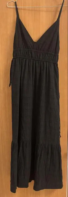 ブラックキャミワンピース ロング