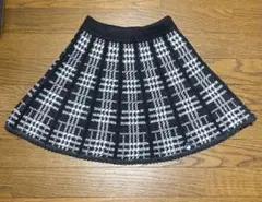メゾピアノ チェック柄フレアスカート 130