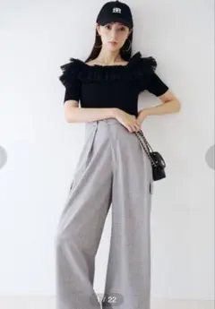 【最終値下げ】SNIDEL チュールボリュームフリルニットプルオーバー