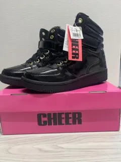CHEER ハイカットスニーカー 23.0cm 黒のサムネイル