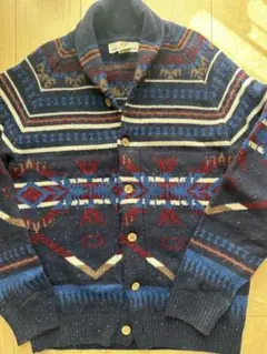 H&M L.O.G.G. 幾何学模様 カーディガン L