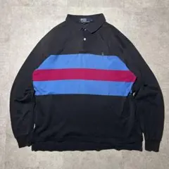希少 80s〜90s ラルフローレン 長袖ポロシャツ USA製 L