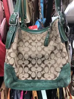 【早物勝ち】COACH スエード ショルダーバッグ　アメリカンクラシック2way