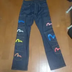 【値下げ承ります！】EVISU マルチポケット デニムパンツ 30インチのサムネイル