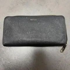 ポールスミス 長財布 ポールドローイング ラウンドジップ 黒