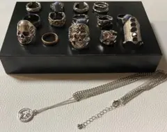 メンズ重厚 無骨指輪まとめ売り15点 ヴィンテージ メンズリング アクセ