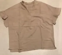 green label relaxing フリル袖 バンドカラー ブラウス