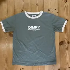 CAMP7 キャンプセブン リンガーTシャツ 半袖 グリーン M ロゴのサムネイル