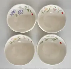 市田ひろみ 草木庵 小皿 小鉢 4点 花柄