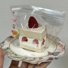 海外スクイーズ　苺ショートケーキ　もちもち