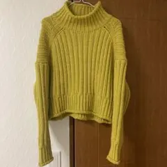 H&M チャンキーニット　イエロー　M