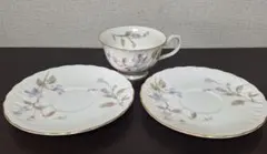HOYA ティーカップセット 花柄 計3点　カップ1点　ソーサー2点