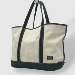 美品 ポーターガール ボーイフレンドトート L オフホワイト 大容量 肩がけ