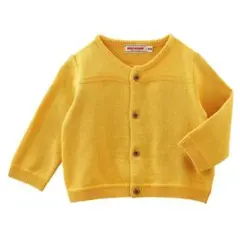 MIKIHOUSE シンプルニット 黄色カーディガン