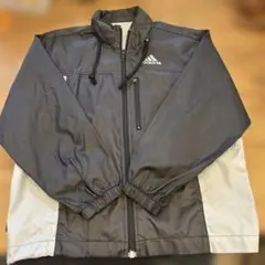 adidas フード付き黒グレー ジャケット