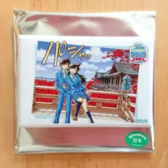 名探偵コナン 連載30周年記念カフェ スクエア缶バッジ 工藤新一 毛利蘭 京都