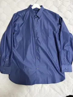 【新品】ユニクロ+J ブロードシャツ/レギュラーカラー Lサイズ ネイビー