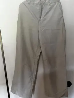 無印　ストレッチコーデュロイイージーワイドパンツ