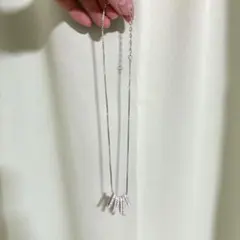 SWAROVSKI スワロフスキー シルバー ペンダント 6連 ネックレス