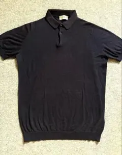JOHN SMEDLEY ジョンスメドレー コットンニット ポロシャツ NAVY