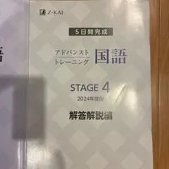 Z-KAI アドバンストトレーニング 2024年度版国語 STAGE 4セットのサムネイル