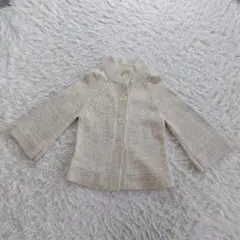 クイーンズコート モヘヤウール混ニットカーディガン フレアスリーブ ビッキー