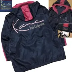 希少 カールカナイ 90s ロゴプリント ナイロン ジャケット パーカー M-L