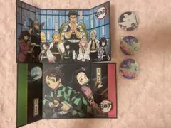 鬼滅の刃　色紙、缶バッジセット