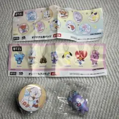 BT21 RJ缶バッジとMangフィギュアセット