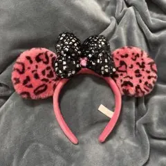 ディズニーリゾート ヒョウ柄カチューシャ　ミニーちゃん　レオパード