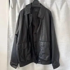 グリーンレーベルリラクシング レザー風ジャケット　黒