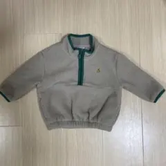 【 美品 】フリース トレーナー クマ刺繍付き 80cm