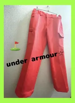 UNDER ARMOUR アンダーアーマー　レディース　ゴルフパンツ　オレンジ色