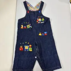 miki HOUSE デニムオーバーオール 80