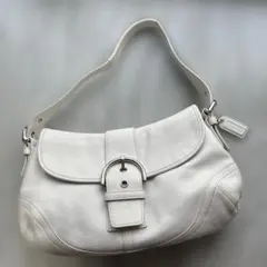 美品　COACH コーチ ソーホー レザー ワンショルダーバッグ ホワイト