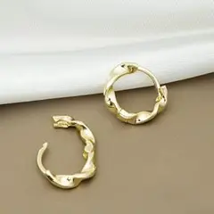 大好評♡　S925　ユニセックス　フープ　ピアス　両耳　ゴールド　リング　韓国
