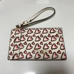 【美品】kate spade ケイトスペード　ハート柄 パスケース　コインケース