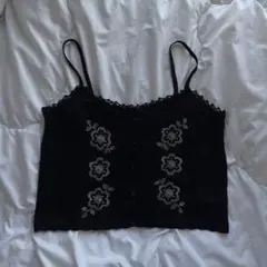 FREAK'SSTORE 透かし編み ビーズ刺繍キャミソール ビスチェ