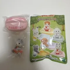 シルバニアファミリー 赤ちゃんソファセット ハスキーの赤ちゃんアンバー