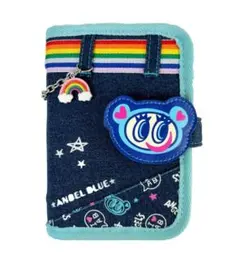 エンジェルブルー デニムシールバインダー　シール帳 オリンピア　ナルミヤ