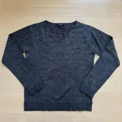 COMME CA ISM ダークグレー Vネック セーター サイズ7