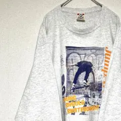 COOPER クーパー ロンT 長袖カットソー グレー プリント オーバーサイズ