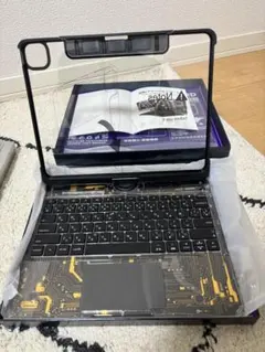 13インチiPad Air専用キーボード付きケース ブラックスケルトン