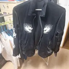 龍 富士山 刺繍 ベロア スカジャン ブラック30日まで限定値下げ中のサムネイル