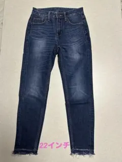 AZUL by moussy ダークブルー スキニージーンズ