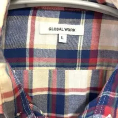 GLOBAL WORK チェック柄 長袖シャツ Lサイズのサムネイル