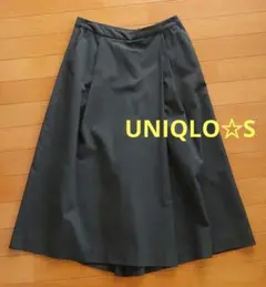 UNIQLO☆キュロットスカート　S 　チャコールグレー
