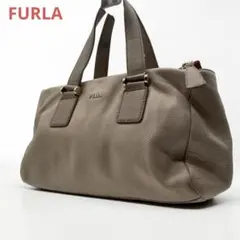 FURLA フルラ ハンドバッグ トートバッグ 本革 レザー グレージュ